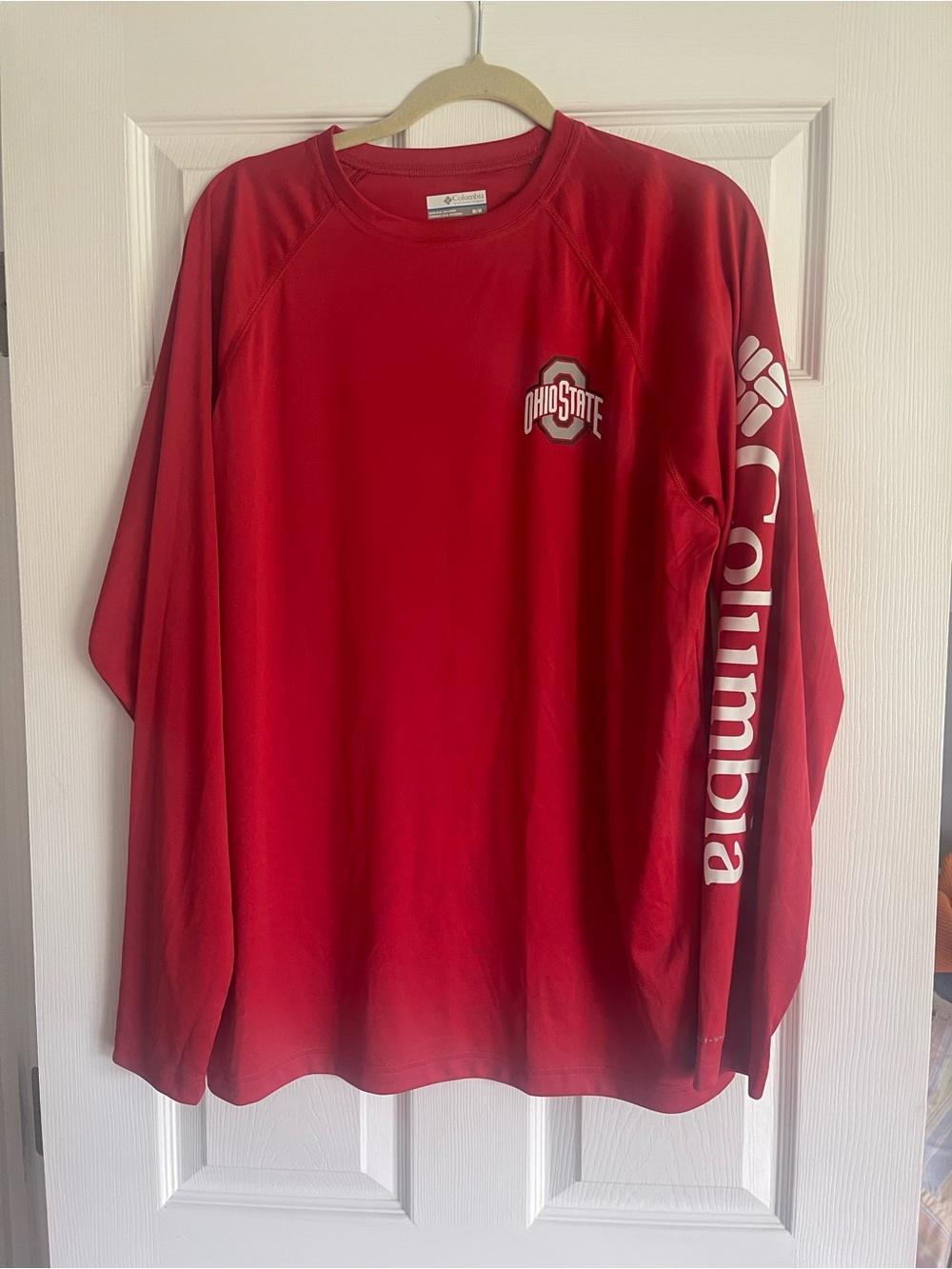 Columbia Sportswear Red performance fishing gear PFG Ohio state university